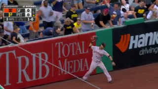 Watch Angel Pagan Slam Glove In Fit Of Rage After Nearly Robbing Pittsburgh Pirates Home Run