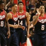 Kenneth Faried Klay Thompson Derrick Rose Anthony Davis James Harden Team USA Basketball Brazil Exhibition