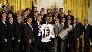 Stanley Cup celebration for the Chicago Blackhawks