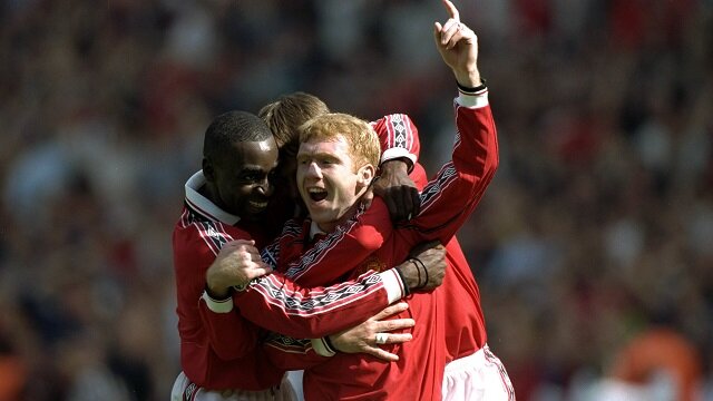 Teddy Sheringham and Andy Cole