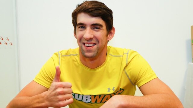 Subway Press Conference With Pele And Michael Phelps