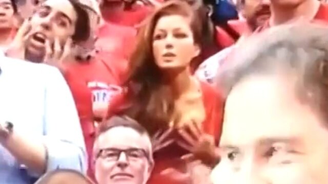 Watch Rebecca Grant\'s Epic Boob Adjustment During a Clippers Game