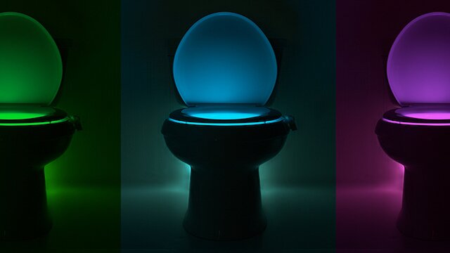 Never Wake Her Up In The Middle Of The Night Again With The IllumiBowl Toilet Night Light