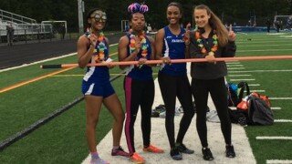 Watch High School Girls' Relay Team Win Race Using Pole Bar Instead Of Baton