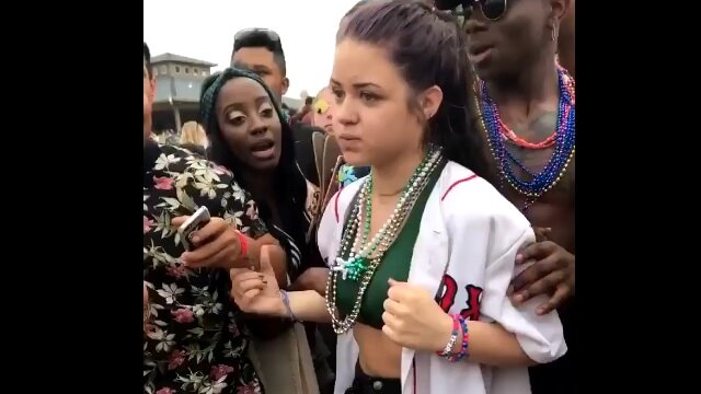 Chick Wearing Red Sox Jersey Knocks Girl Out With One Ridiculous Punch at Spring Break