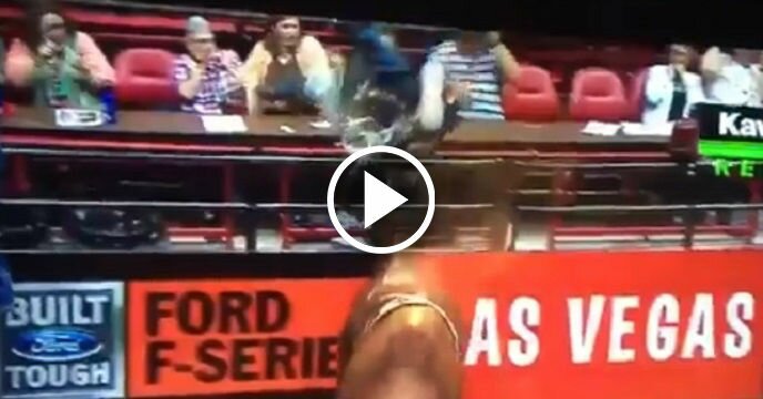 Bull Rider Gets Bucked Off and Ends Up Landing on Concrete on Other Side of Fence in Scary Fall