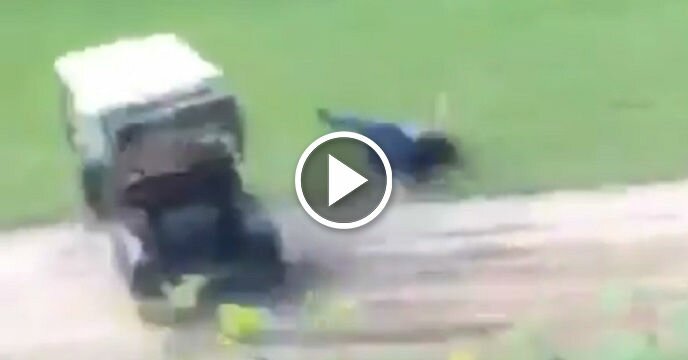 Dummy Gets Ejected From Golf Cart After Attempting to Drive It Down a Steep Hill