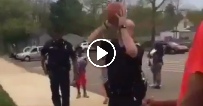 Kalamazoo Police Officer Drains Shot From Way Downtown on Playground Hoop
