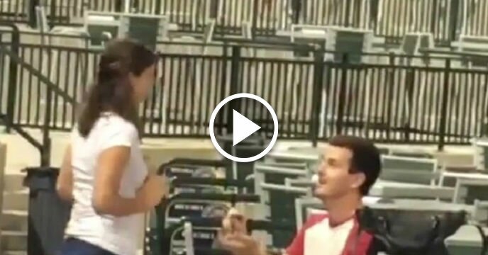 Bro Proposes to Girlfriend at Minor League Game, Gets Rejected in Front of the World
