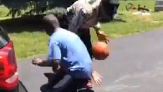 Grandpa Steals Ball From Grandson Then Puts on Dribbling Display For the Ages
