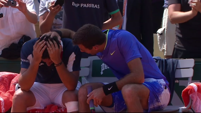Juan Martin del Potro Thoughtfully Consoled Nicolas Almagro After Injury at French Open