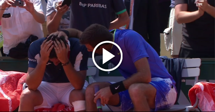 Juan Martin del Potro Thoughtfully Consoled Nicolas Almagro After Injury at French Open