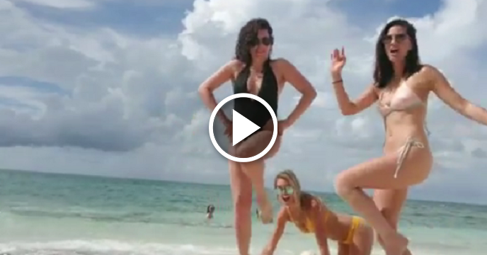 Olivia Munn Dances In Bikini During Turks and Caicos Birthday Vacation
