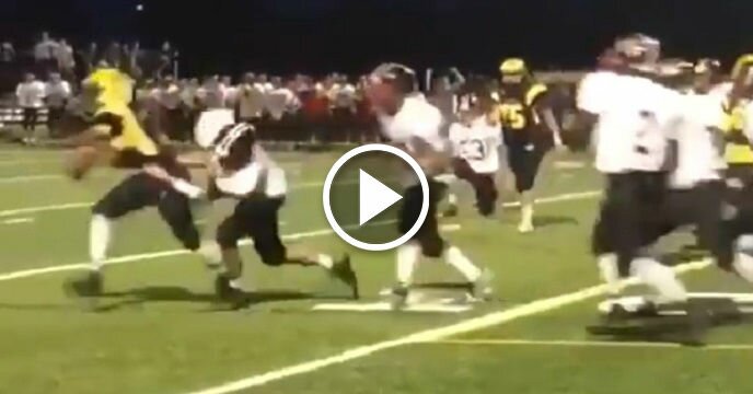 High School Quarterback Gets Spun Around Twice By Defender, Throws Ridiculous TD Pass