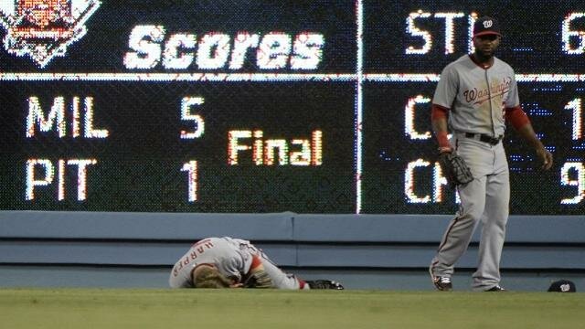 5. Bryce Harper Gets Destroyed...by the Wall