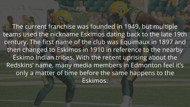 1. Edmonton Eskimos