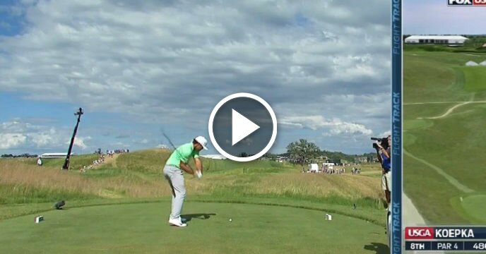 Fan Yells 'Say Hello to Your Mother to Me' Following U.S. Open Champion Brooks Kopeka's Tee Shot
