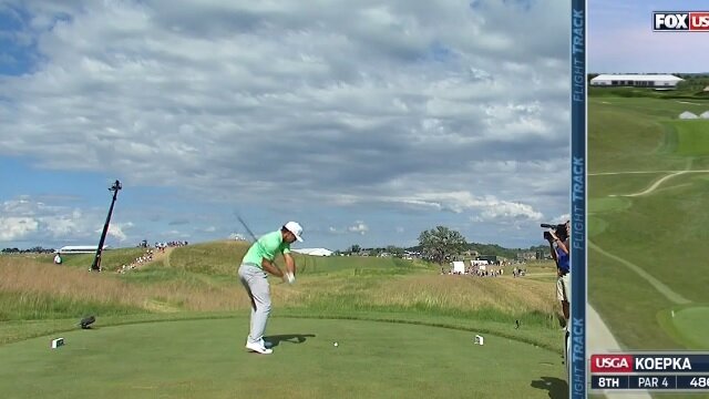 Fan Yells \'Say Hello to Your Mother to Me\' Following U.S. Open Champion Brooks Kopeka\'s Tee Shot