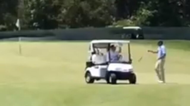 Donald Trump Ticks Off Golfers and Golf Fans Everywhere By Driving Golf Cart on the Green