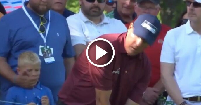 Phil Mickelson Gets an Assist From a Dad Who Holds His Kid's Mouth Closed During Backswing