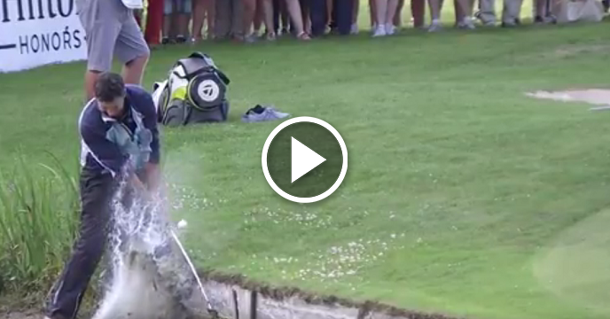 Richard Bland Miraculously Chips Onto Green From Drink — Subsequently Sinks Birdie Putt