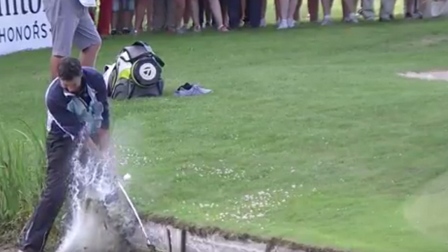 Richard Bland Miraculously Chips Onto Green From Drink — Subsequently Sinks Birdie Putt