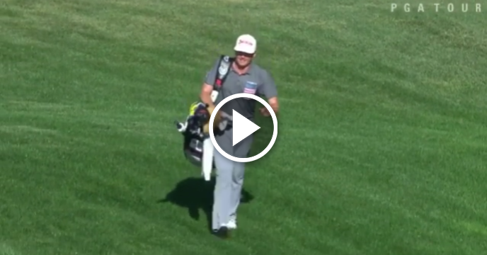 Keegan Bradley Holes Walkoff Eagle on 18th, Then Carries Bag to the Green