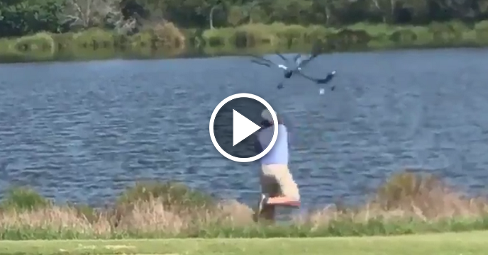 Watch: Angry Golfer Chucks Several Clubs Into Water After Rough Day On Course