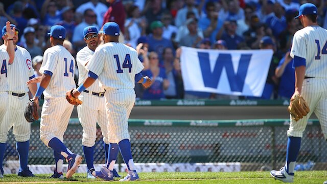 Chicago Cubs Celebrate Win