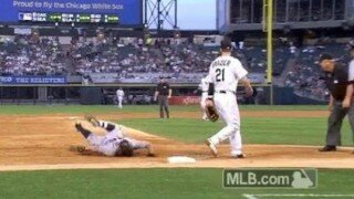 Watch Mike Napoli Eat Dirt On Ungraceful Slide Into Third Base