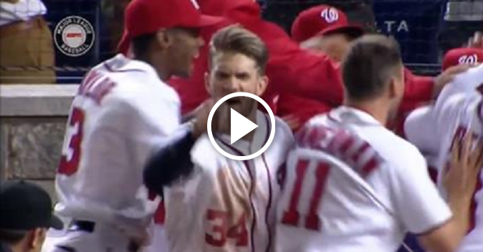 Bryce Harper Uses Walk-Off Celebration To Cuss Out Umpire Who Ejected Him Earlier