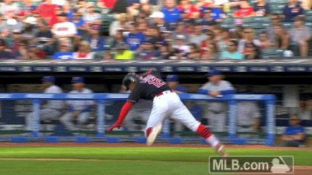 Watch Francisco Lindor's Bat Follow Him And Trip Him On His Way To First Base