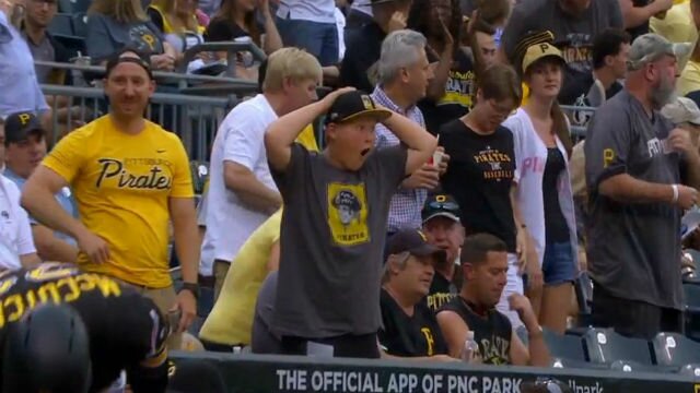 Watch Pittsburgh Pirates Fan Have His Mind Blown By Distance Of John Jaso\'s Home Run