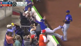 Watch Chicago Cubs' Javier Baez Dive Into Stands To Make Phenomenal Catch
