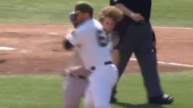 Bryce Harper Charges Hunter Strickland After HBP, Throws Punches and Helmet