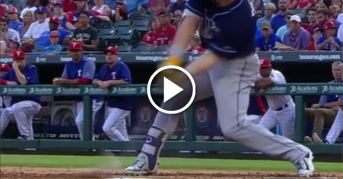 Corey Dickerson Incredibly Gets Cricket-Style Base Hit Off Pitch Bouncing Before Home Plate