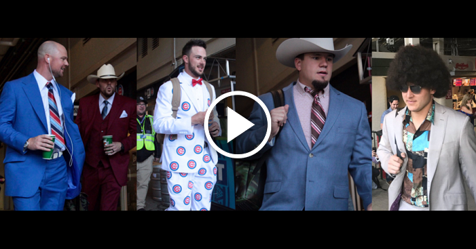 Chicago Cubs Hilariously Wear 'Anchorman' Suits During Trip To West Coast
