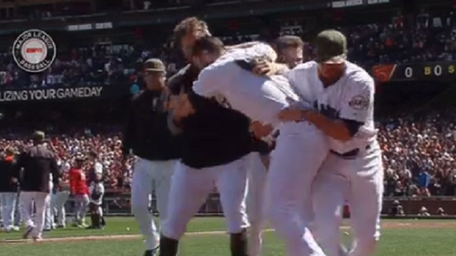 Hunter Strickland Wrestled Off Field By Multiple Giants After Brawl With Bryce Harper
