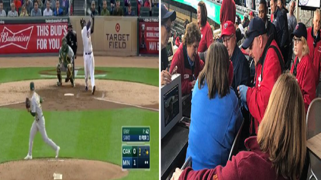 Minnesota Twins\' Miguel Sano Clobbers 466-Foot Home Run That Hits Fan Directly In The Face