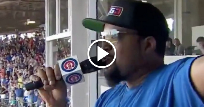 Watch Ice Cube Sing 'Take Me Out To The Ball Game' At Wrigley Field