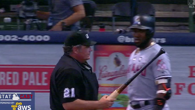 Marlins\' Marcell Ozuna Smashes Revenge Home Run After Brewers Have His Bat Checked For Pine Tar