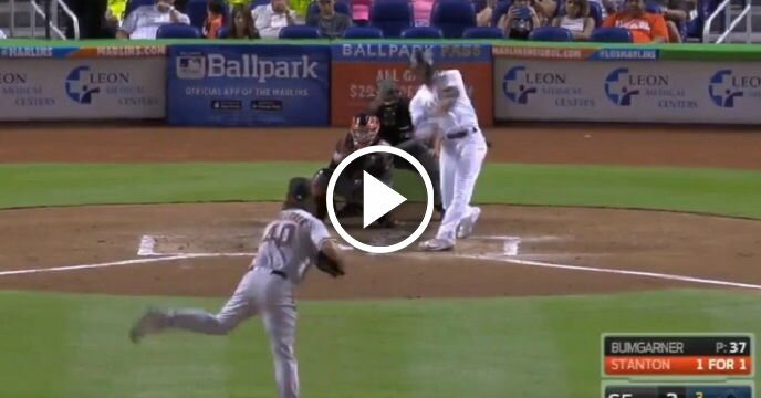 Marlins' Giancarlo Stanton Hits Home Run No. 44, Has Homered in 6 Straight Games