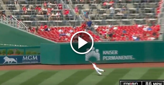 Nationals' Michael A. Taylor Robs Los Angeles Angels of Base Hit With Nice Diving Catch