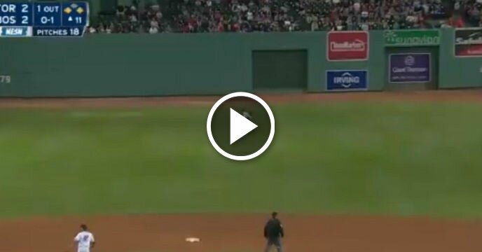 Red Sox Outfielder Jackie Bradley Jr. Guns Down Jose Bautista at Home Plate
