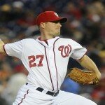 Jordan Zimmermann pitches with the Washington Nationals