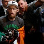 Conor McGregor makes Octagon walk prior to UFC matchup against Max Holloway