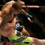 Rustam Khabilov takes down Yancy Medeiros during UFC 159 lightweight fight