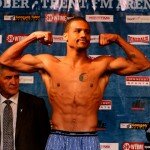 Andre Dirrell weighs in for his fight with Carl Froch