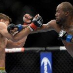 Bobby Green punches Josh Thomson during lightweight clash at UFC on FOX 12