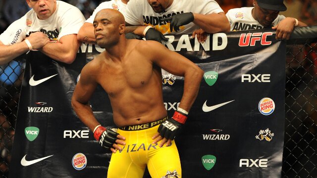 Anderson Silva during fighter introductions